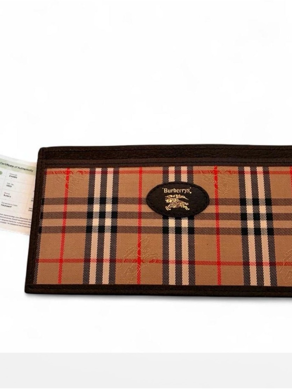 Vintage Burberrys Nova Check Long Double Billfold Wallet